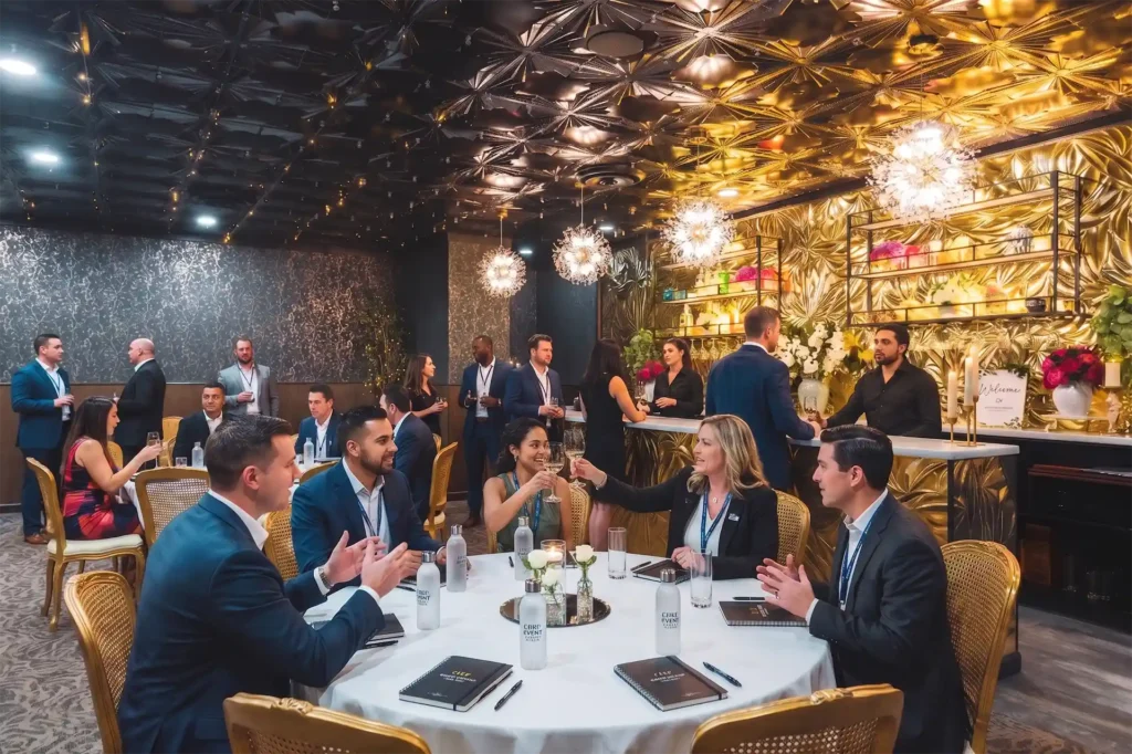 Image of the hilltop during a corporate event